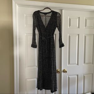 Black and white pika dots maxi dress